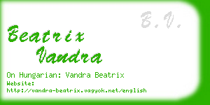 beatrix vandra business card